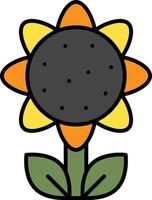 Symbol für Sonnenblumenfarbe vektor