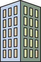 Symbol für die Farbe des Gebäudeumrisses vektor