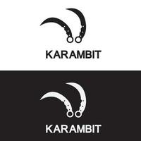 Karambit-Messer-Symbol-Logo-Design-Vektor-Vorlage vektor