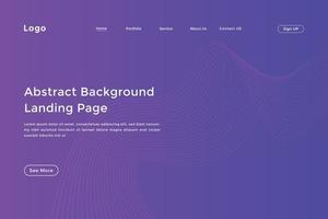 abstrakt linje Vinka lutning landning sida. modern färgrik vågig linje abstrakt landning sida vektor