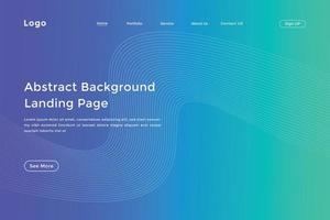 abstrakt linje Vinka lutning landning sida. modern färgrik vågig linje abstrakt landning sida vektor