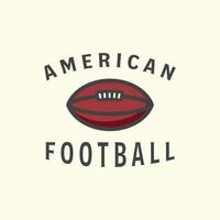 vektor amerikan fotboll årgång stil logotyp mall illustration design