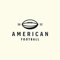 Logo-Vektorschablonen-Illustrationsdesign der Linie des amerikanischen Fußballs im Vintage-Stil vektor
