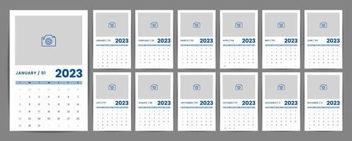 kalender design planerare mall. vektor