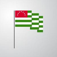 abkhazia vinka flagga kreativ bakgrund vektor