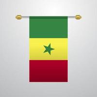 senegal hängande flagga vektor