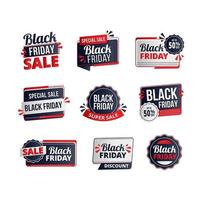 Black Friday Sale Labels vektor