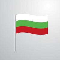 bulgarien wehende flagge vektor