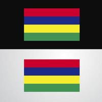mauritius flagga baner design vektor