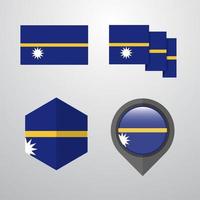 nauru flag design set vektor