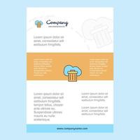 Vorlagenlayout für Cloud-Trash-Firmenprofil, Jahresbericht, Präsentationen, Broschüre, Vektorhintergrund vektor