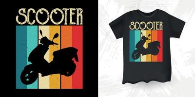 Scoot Life lustiges Scooter Motorrad Retro Vintage Scooter T-Shirt Design vektor