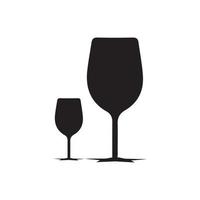 vin glas ikon fri vektor
