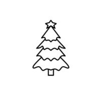 Weihnachtsbaum-Symbol, Vektorillustration auf weißem Hintergrund vektor