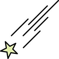 stjärna, meteor Färg ikon vektor