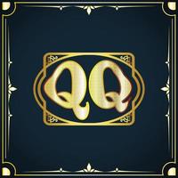 anfangsbuchstabe qq königliche luxus-logo-vorlage vektor