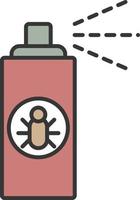 Insektizid, Spray, Farbsymbol für Haustiere vektor