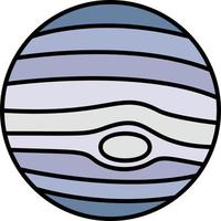 Jupiter, Planet, Weltraumfarbsymbol vektor