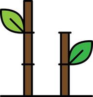 Baum, Bambus-Farbsymbol vektor