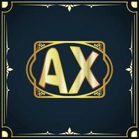 anfangsbuchstabe axt königliche luxus-logo-vorlage vektor