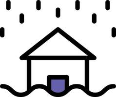 Regen, Symbol für Hausfarbe vektor