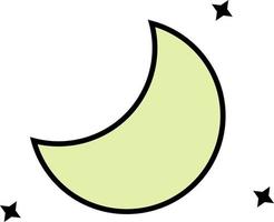 Symbol für Mond, Planet, Weltraumfarbe vektor
