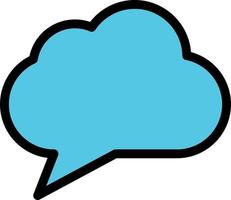 Symbol für Blase, Chat, Wolkenfarbe vektor