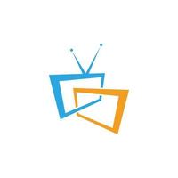 TV-Symbol-Logo-Vektor-Illustration-design vektor