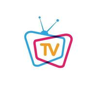 TV-Symbol-Logo-Vektor-Illustration-design vektor