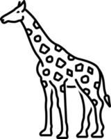 Liniensymbol für Giraffe vektor