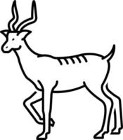 Liniensymbol für Antilope vektor