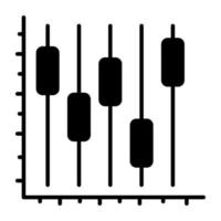 en unik design ikon av ljusstake Diagram vektor