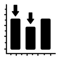 perfekt design ikon av förlust Diagram vektor