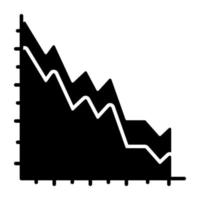 glyf design ikon av område Diagram vektor