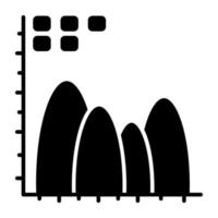 kreativ design ikon av berg Diagram vektor