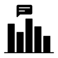 modern design ikon av analytisk chatt vektor