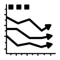 eine einzigartige Design-Ikone des Trend-Up-Charts vektor