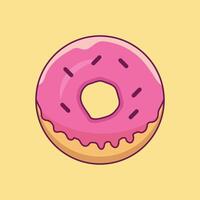 donuts-vektorillustration auf einem hintergrund. hochwertige symbole. vektorikonen für konzept und grafikdesign. vektor