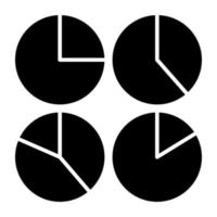 trendig design ikon av paj diagram vektor