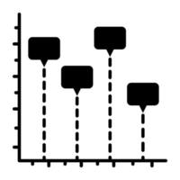 perfekt designikon för affärsdiagram vektor