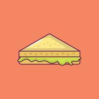 Sandwich-Vektorillustration auf einem Hintergrund. Premium-Qualitätssymbole. Vektorsymbole für Konzept und Grafikdesign. vektor