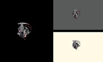 ängel av död med svärd vektor illustration logotyp begrepp