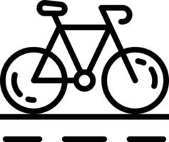 Radfahren Fahrrad Sportfahrrad - Gliederungssymbol vektor