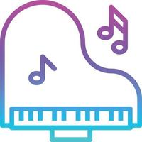 Klaviermusikinstrument spielen - Verlaufssymbol vektor