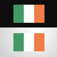 irland flagga baner design vektor