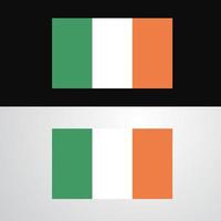 Irland-Flaggenbanner-Design vektor
