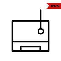 Illustration des Symbols für die Satellitenleitung vektor