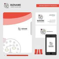 Gerechtigkeit Business Logo File Cover Visitenkarte und mobile App Design Vector Illustration