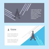 Eiffelturm abstrakte Corporate Business Banner Vorlage horizontale Werbebanner vektor