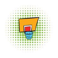 basketboll mål ikon, serier stil vektor